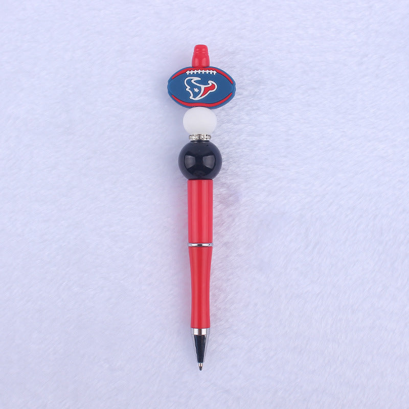 Cartoon Pattern Silicone Beaded Pens Ballpoint Pen DIY Craft Supplies 22