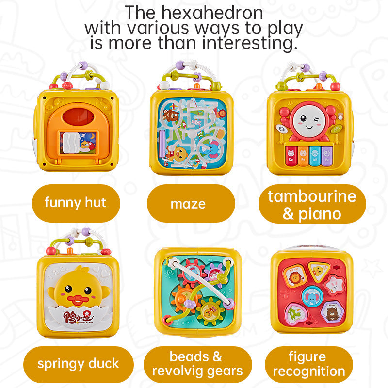 Plastic Six-Sided Drum Kids Musical Instrument Early Education Toy 2