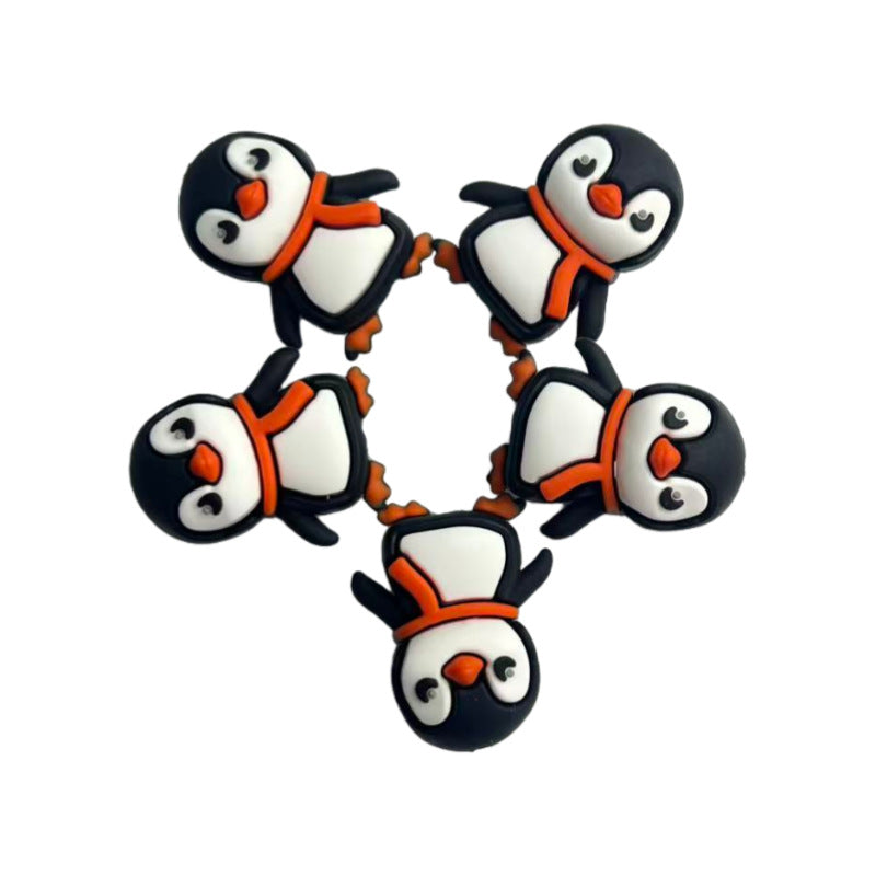 20Pcs Silicone 3D Focal Beads Christmas Cartoon Animals Variety 7