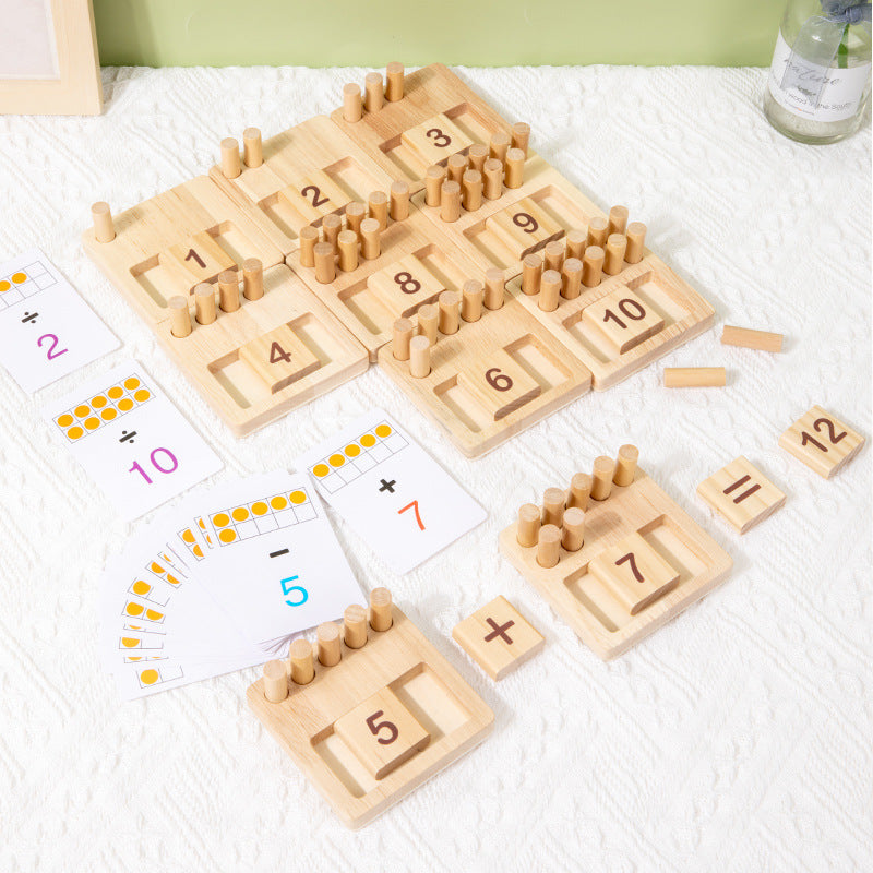 Wooden Montessori Toys Digital Counting Board Educational Toy 2