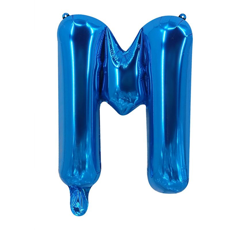 Blue Letter Foil Balloons Party Decoration 16 Inch 50pcs 15