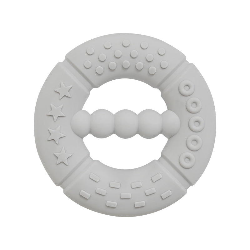 Silicone Baby Teething Ring Hand Grasping Teether Toy 6