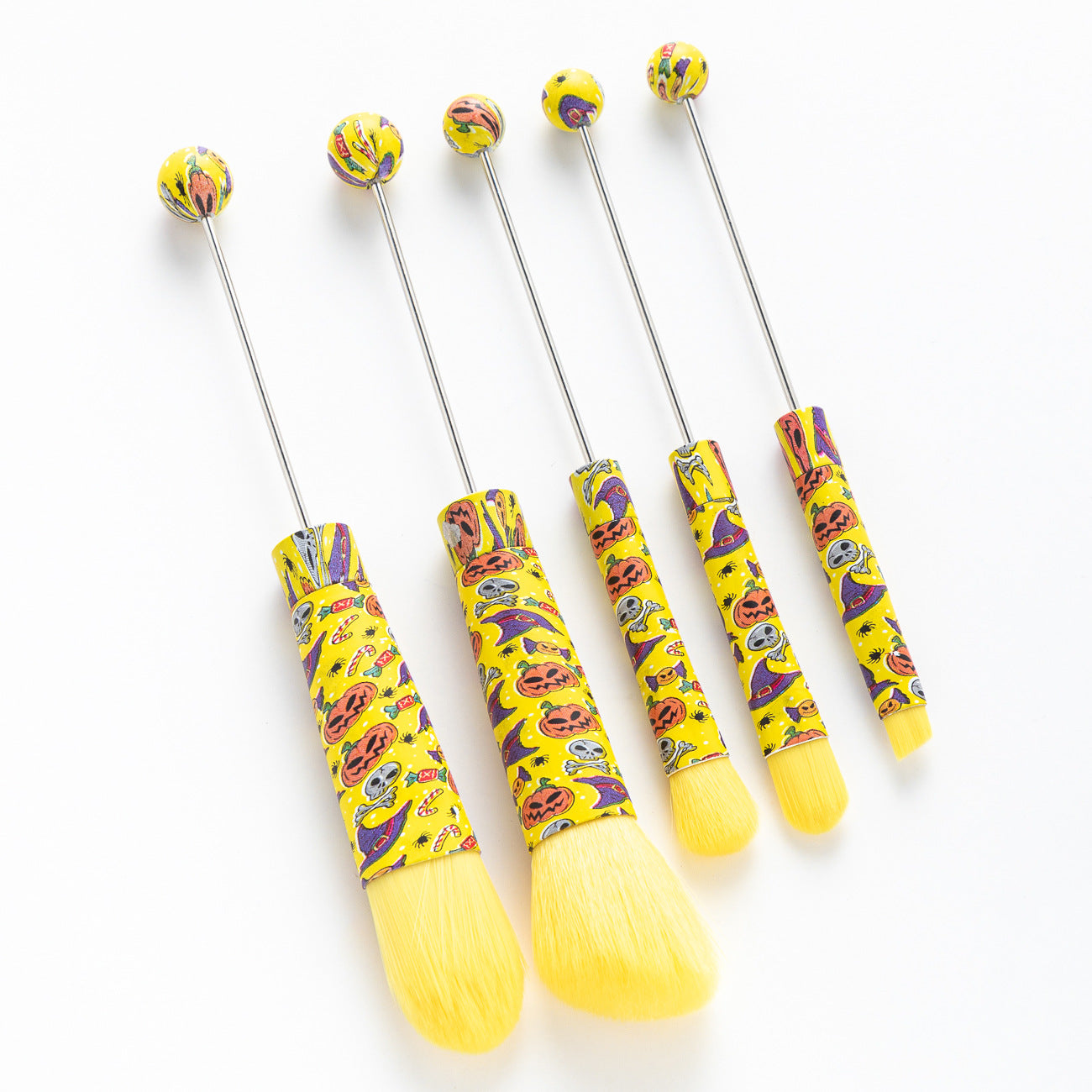 5Pcs Halloween Christmas Beadable Makeup Brush Set DIY Craft Supplies 6
