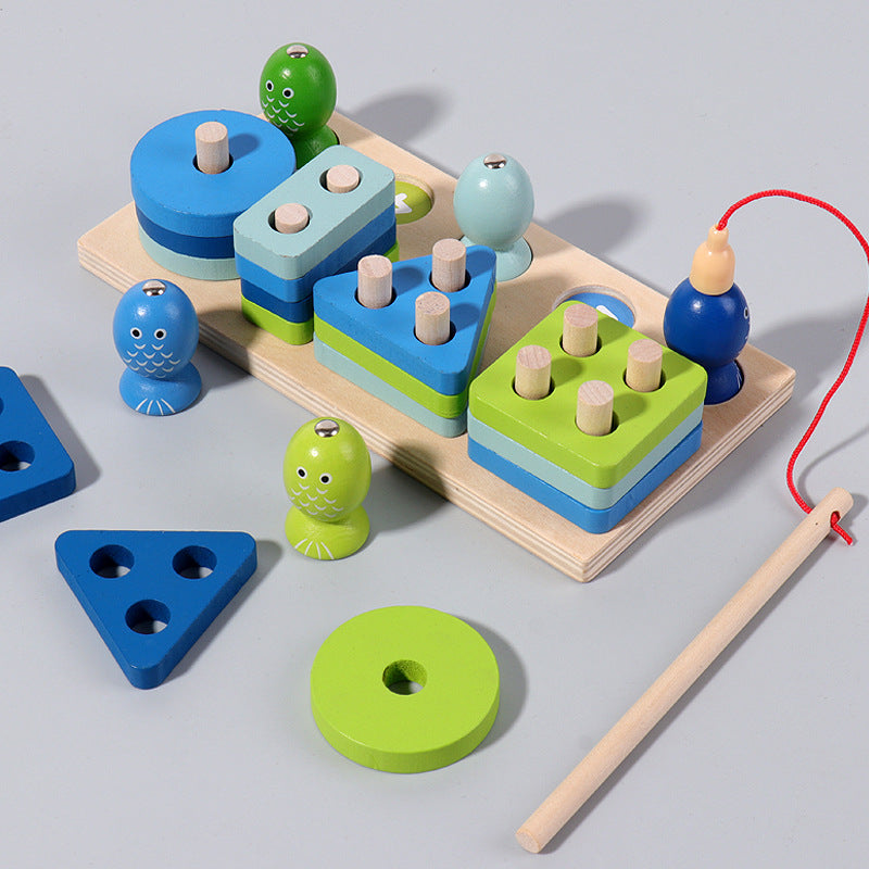 Wooden Magnetic Montessori Toys Shape Sorting Educational Toy 4