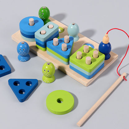 Wooden Magnetic Montessori Toys Shape Sorting Educational Toy 4
