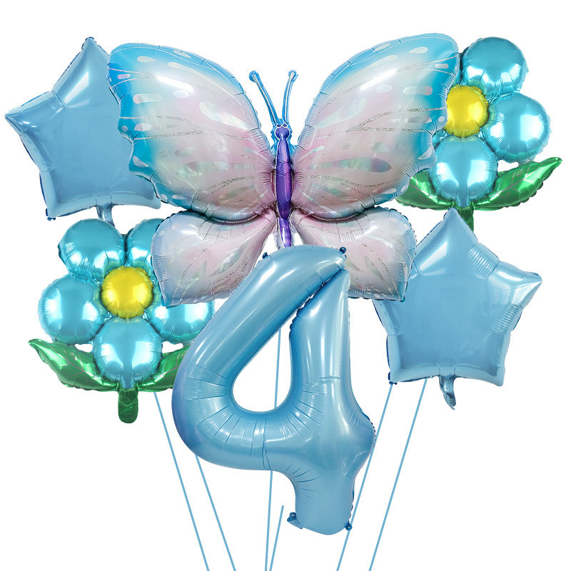 Butterfly Foil Balloon Set Birthday Party Decoration 40 Inch 6