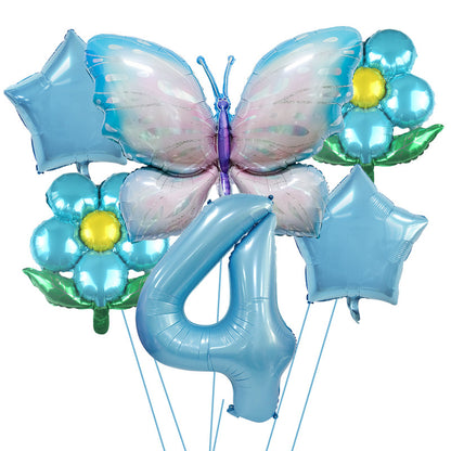 Butterfly Foil Balloon Set Birthday Party Decoration 40 Inch 6