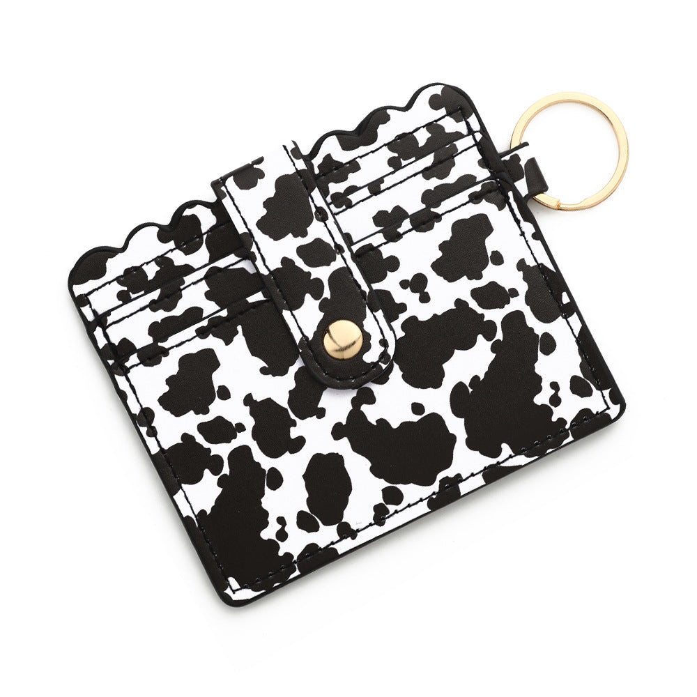 PU Leather Keychain Coin Purse Card Holder Compact Design 8