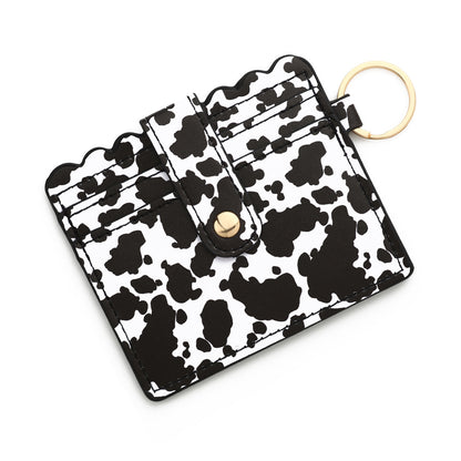 PU Leather Keychain Coin Purse Card Holder Compact Design 8