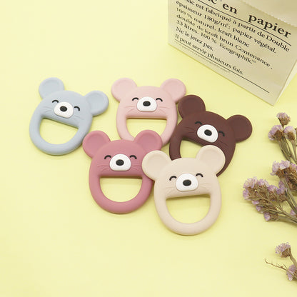 Silicone Baby Teething Toy Mouse Shape 10 Pieces Set
