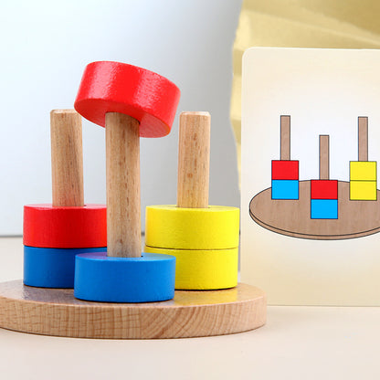 Wooden Montessori Toys Color Sorting Thinking Game for Kids 2