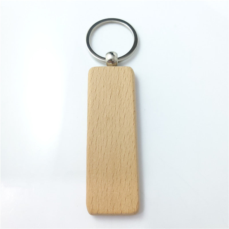 Wooden Beech Wood Keychain Blank Various Shapes for DIY 16