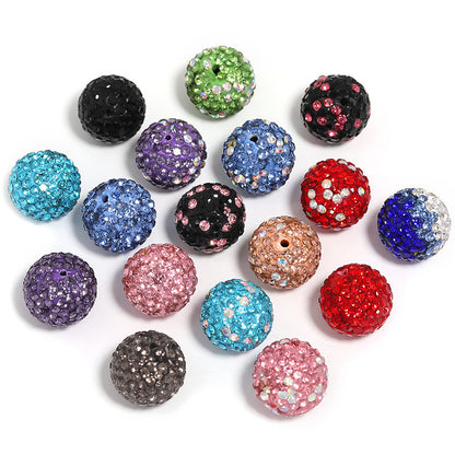 20pcs 16mm Clay Rhinestone Beads Mix Colors DIY Jewelry Making