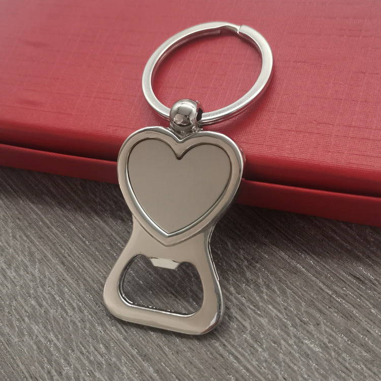 Metal Bottle Opener Sublimation Keychain Zinc Alloy Design 14