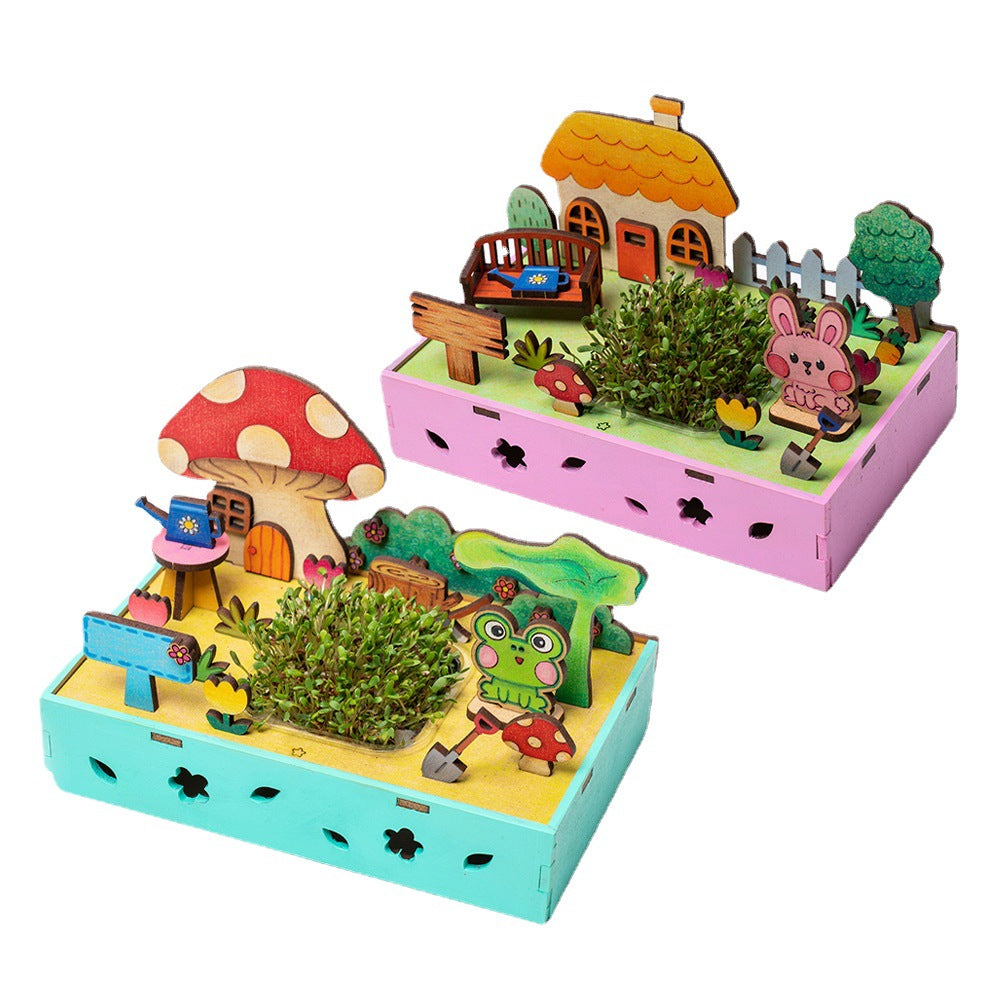 Wooden Cottage Building Farm Montessori Toys for Kids 4