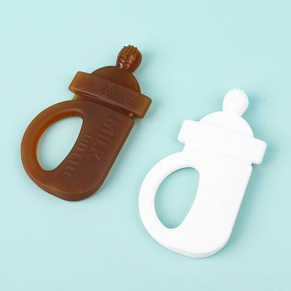 Silicone Baby Bottle Teething Toy Soft Gum Chew for Babies 2Pcs 2