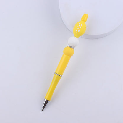 Fruit Silicone Beaded Pens Ballpoint Pens Handmade Office School Supplies 12