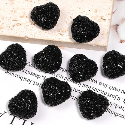 20pcs 20mm Rhinestone Heart Acrylic Beads for Jewelry Making 18