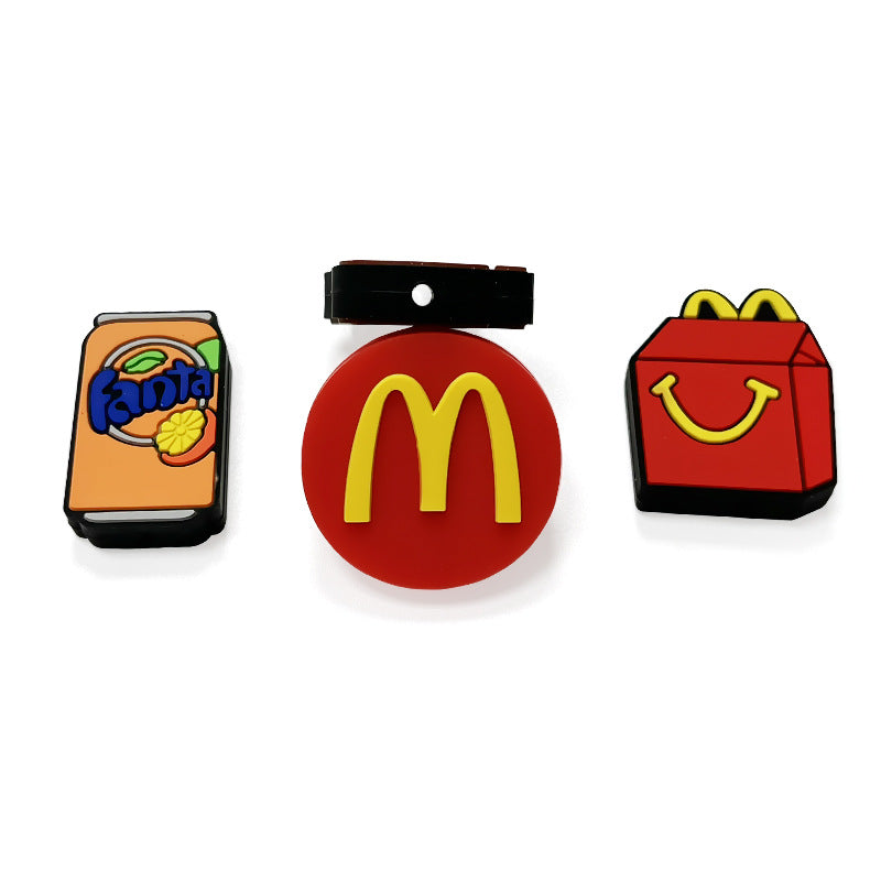 Silicone Focal Beads Burger French Fries Snack Food Shapes 5