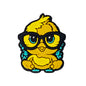 Silicone Focal Beads Cute Glasses Cow Chick Front Facing 12