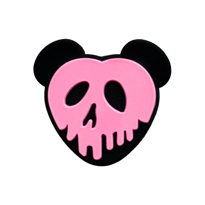 20Pcs Silicone Focal Beads Poison Apple Skull Face Design 3