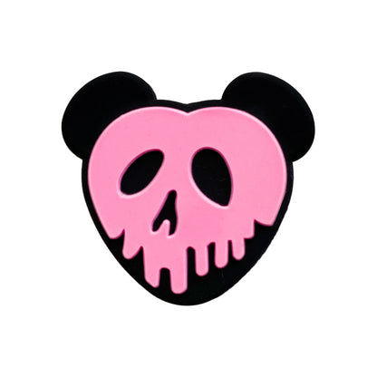 20Pcs Silicone Focal Beads Poison Apple Skull Face Design 3