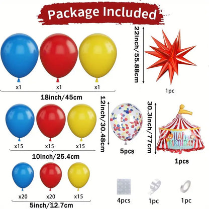 Circus Theme Foil Balloon Set Party Decoration 25x20x2.5cm 2