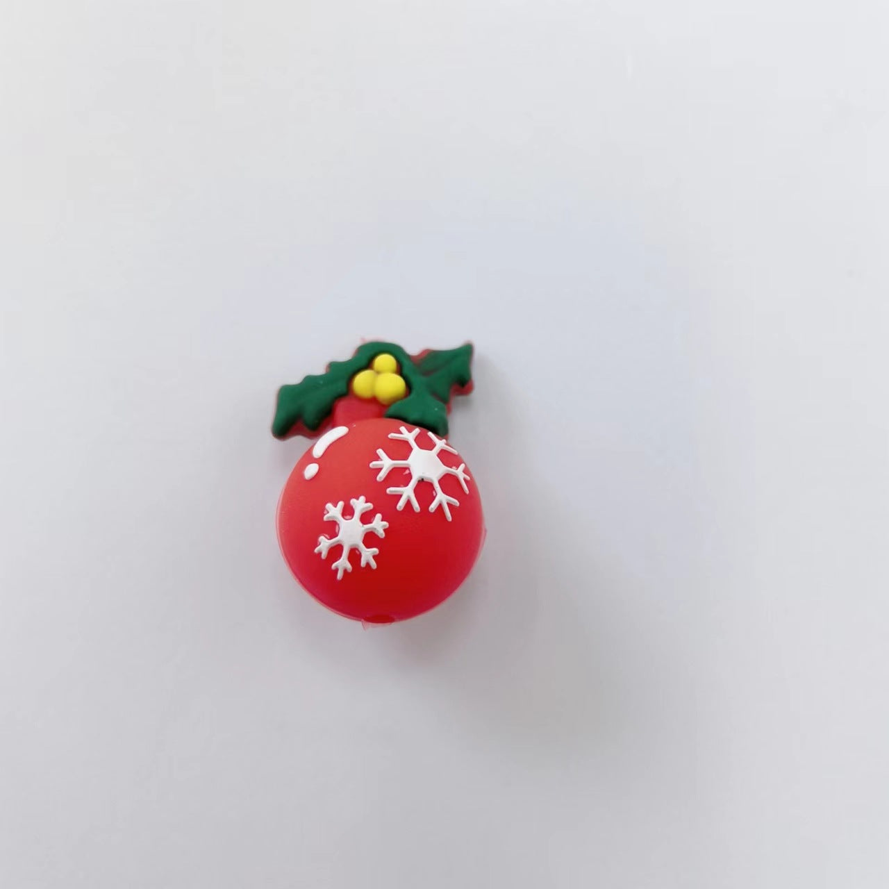 20Pcs Silicone 3D Focal Beads Christmas Snowflake Lights Holly Detail 6