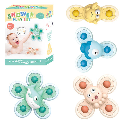 Ocean Animal Suction Cup Spinner Bath Toy Set of 4 2