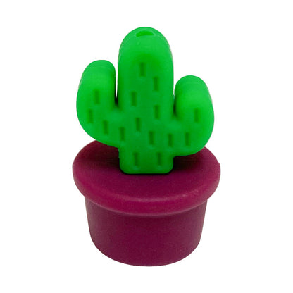 20Pcs Silicone 3D Focal Beads Flowerpot Cactus Fleshy with Colorful Pots 10