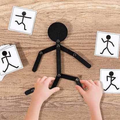 Wooden Puzzle Montessori Toys Sports Figures Educational Toy 3