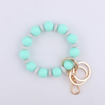 Spacer Beads Silicone Bead Wristlet Keychain 9