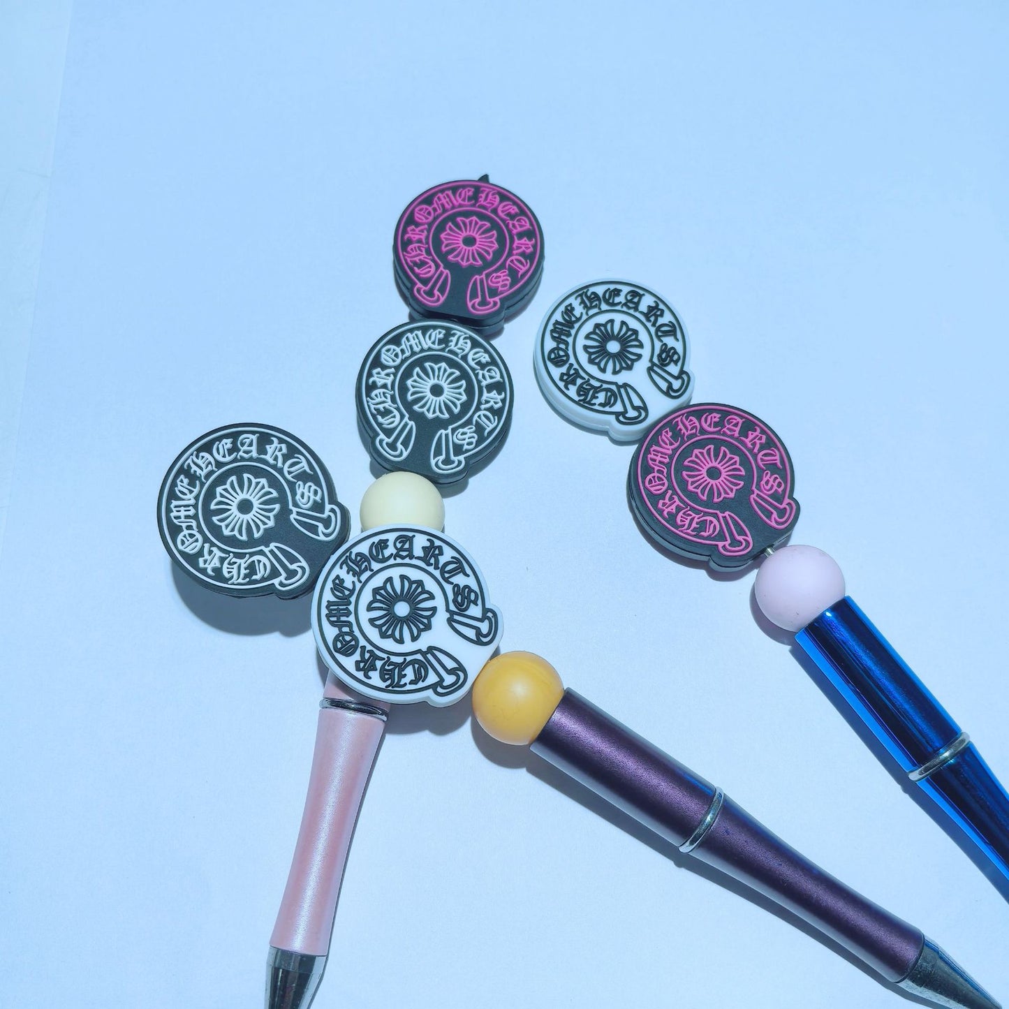20Pcs Silicone Focal Beads Design Class Printed Text Detail 2