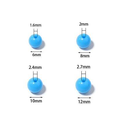 100pcs 6mm Macarons Round Acrylic Beads Christmas Solid Color Bracelet Accessories 3
