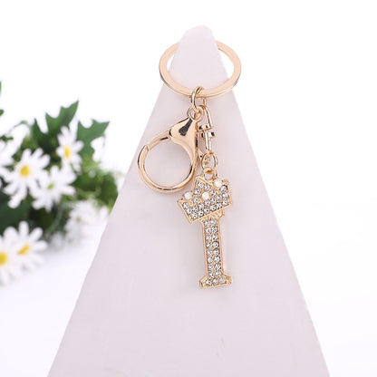 Alloy Diamond Letter Keychain Zinc Alloy Material A to Z Initial 13