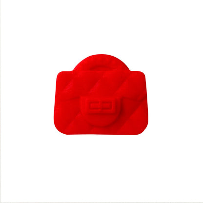10pcs Silicone Focal Beads Bag Design Quilted Texture 7
