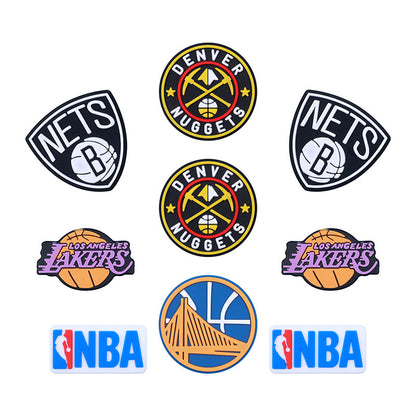20pcs Silicone Focal Beads Basketball Team Logo Variety Set