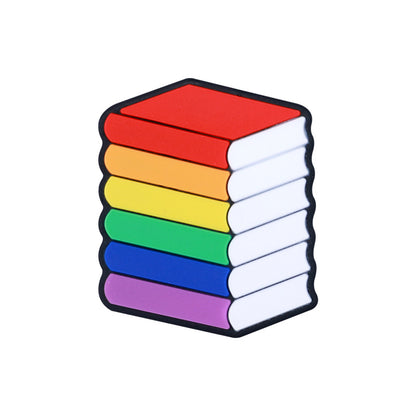 20pcs Silicone Focal Beads Teach Rainbow Books Pencil Design 8