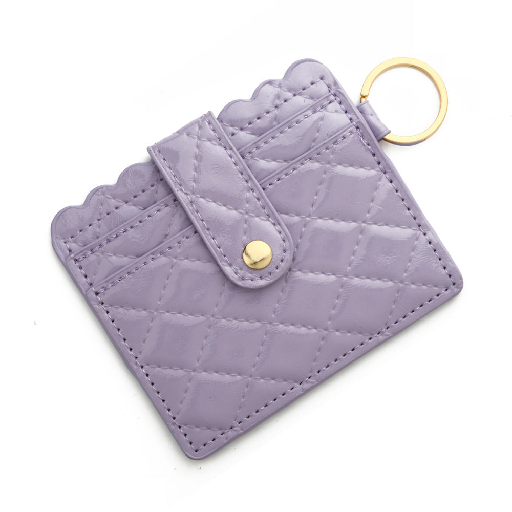 PU Leather Keychain Coin Purse Card Holder Compact Design 19