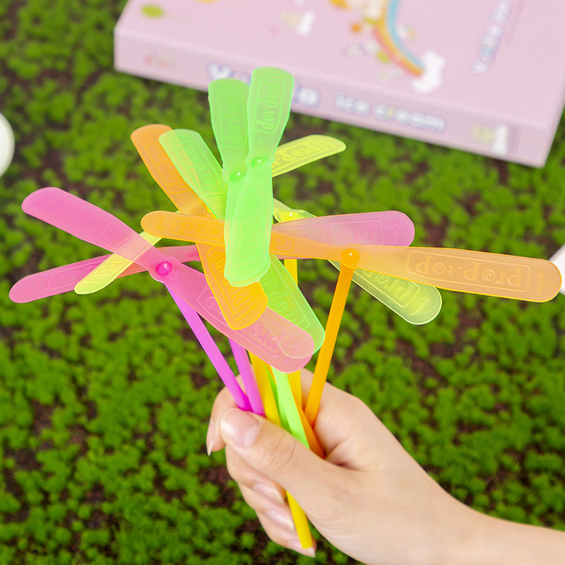 Plastic Hand Rubbing Dragonfly Wind Up Toy Leaf Length 17cm 100pcs 2