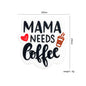 20pcs Silicone Focal Beads Mama Needs Coffee Letters Printed