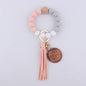 MAMA Tag Silicone Bead Wristlet Keychain with Tassel Charm 6