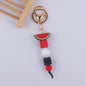 Cartoon Fruit Silicone Bead Keychain Food Charm Variety 9