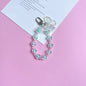Flower Butterfly Acrylic Beaded Wristlet Keychain Charm 17