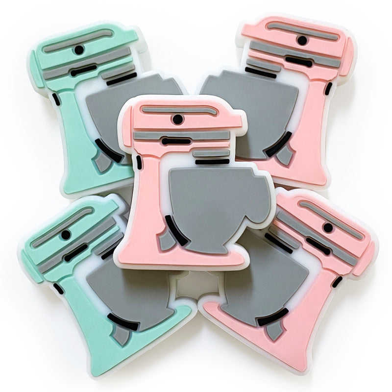 20Pcs Silicone Focal Beads Kitchen Mixer with Bowl Design 3