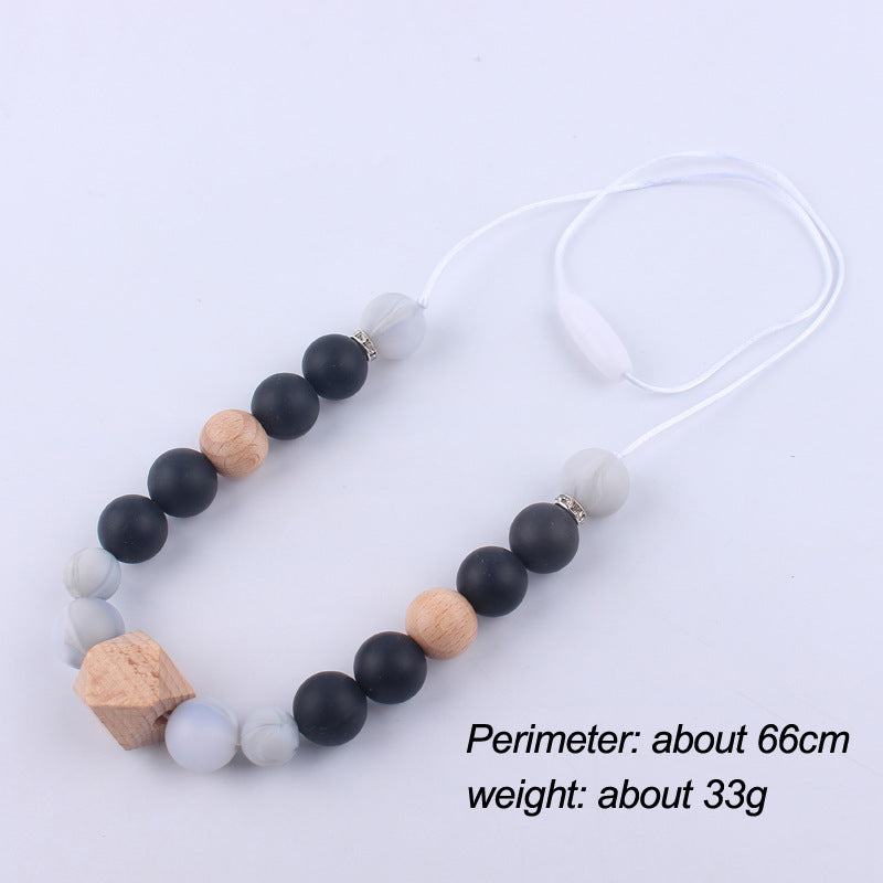 Octagon Silicone Bead Necklace Adjustable Perimeter 61-70cm 5