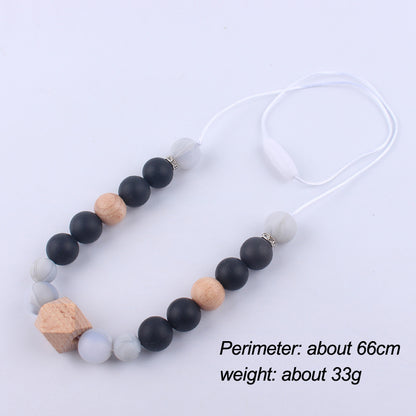 Octagon Silicone Bead Necklace Adjustable Perimeter 61-70cm 5