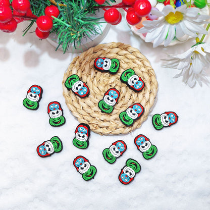 20Pcs Silicone Focal Beads Pumpkin Ghost Bride Design