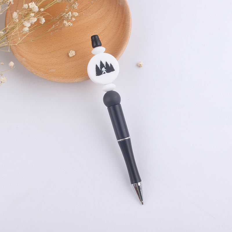 Heart Animal Silicone Beaded Pens Handmade Office School Supplies 11