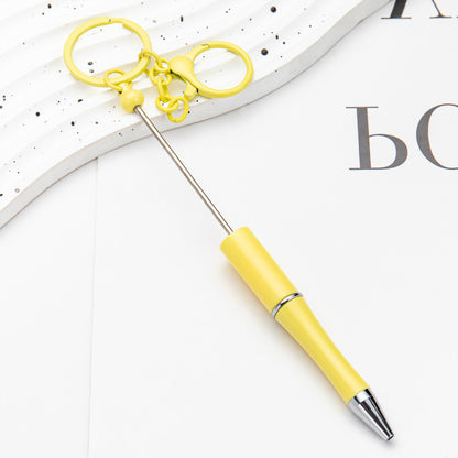 DIY Portable Keychain Beadable Ballpoint Pen Metal Plastic 21.5cm 16